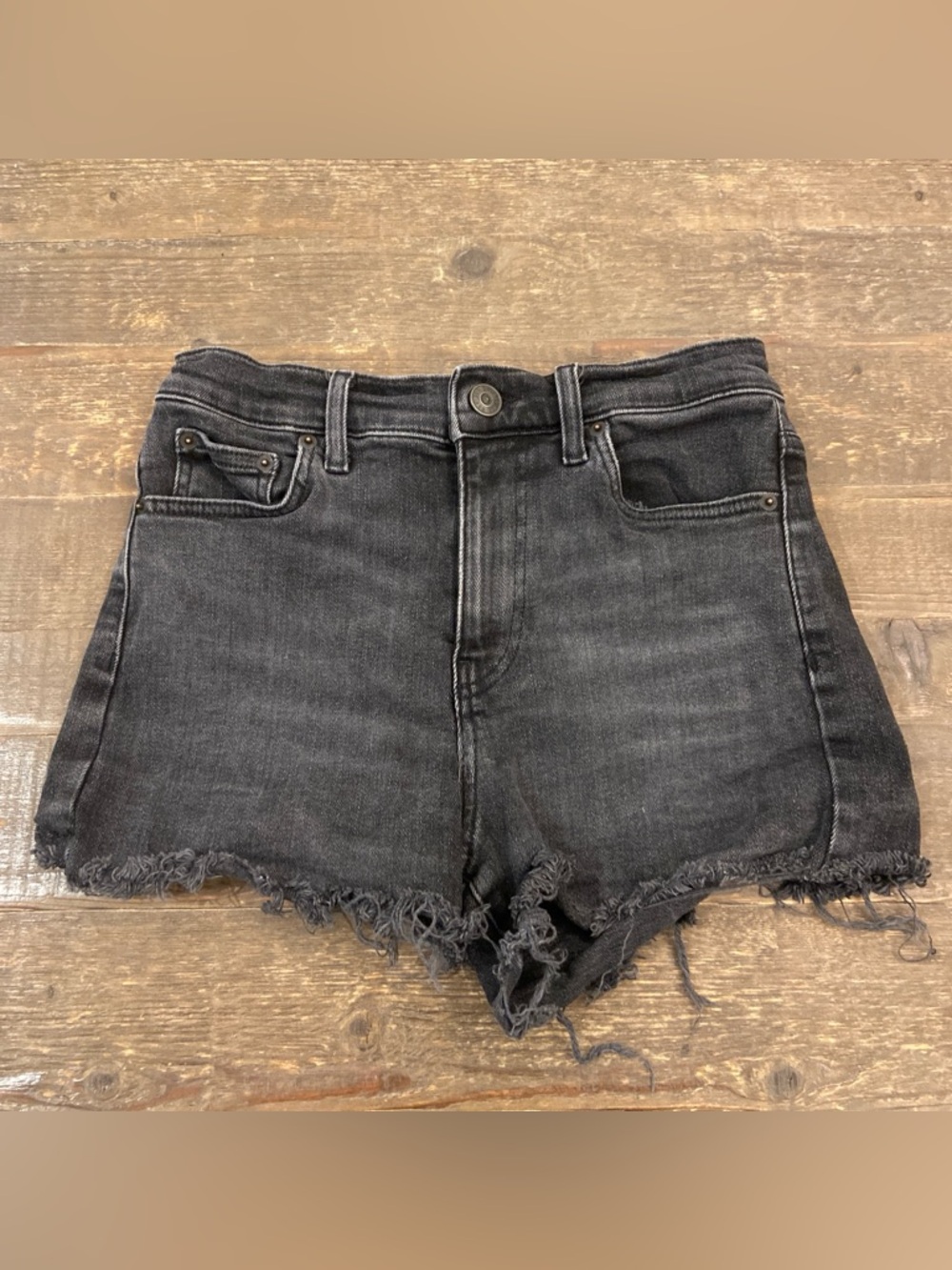 BDG Black High-Rise Distressed Denim Women’s Shorts